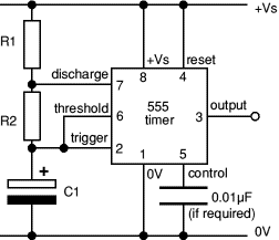 Mạch tạo dao động sử dụng IC 555