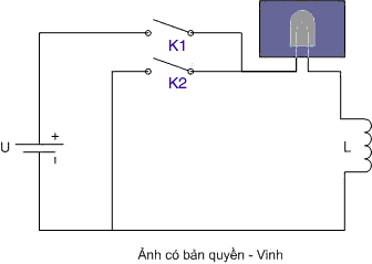 Thí nghiệm về tính nạp xả của cuộn dây.