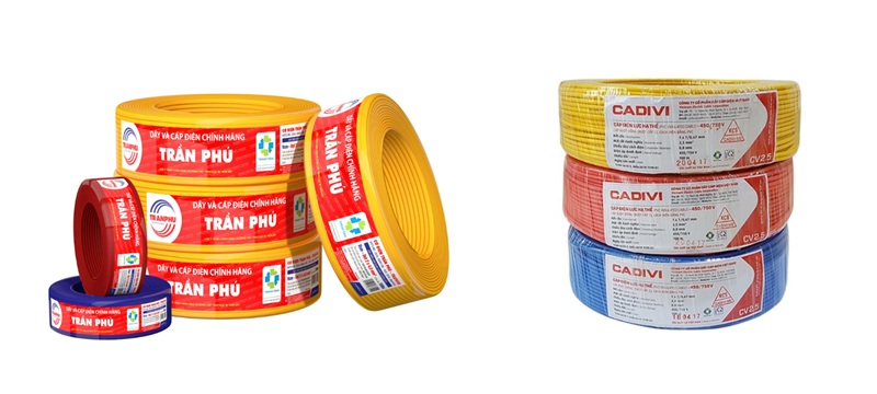 so sánh dây điện trần phú và cadivi