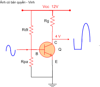 mạch khuếch đại bị phân cực sai